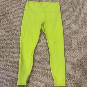 Fabletics Bright Neon Yellow Power Hold High-Waisted Leggings